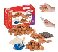 Teifoc 1530 Kit de Construction en Briques - Set créatif avec 100 Mini-Briques, mortier et Outils pour projets DIY, Jouet de Construction pour Enfants à partir de 6 Ans