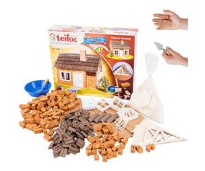Teifoc 4300 Kit de Construction en Briques - Maison à colombages, Set créatif avec 200 Mini-Briques, Maison DIY à Construire, Jouet pour Filles et garçons 7-9 Ans, idée Cadeau Noël