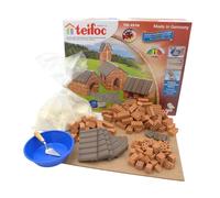 Teifoc 4310 Kit de Construction en Briques - Village, kit de Construction avec 155 Mini-Briques pour Filles et garçons, Construire soi-même 3 Maisons DIY, Cadeau pour Enfants à partir de 7 Ans