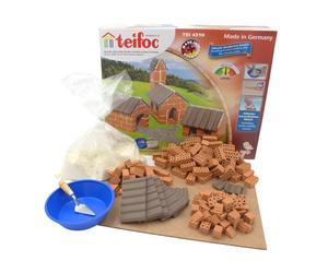 Teifoc 4310 Kit de Construction en Briques - Village, kit de Construction avec 155 Mini-Briques pour Filles et garçons, Construire soi-même 3 Maisons DIY, Cadeau pour Enfants à partir de 7 Ans