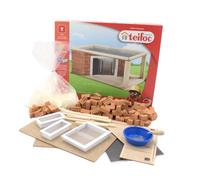 teifoc 5220 Kit de construction en pierre - Abri de jardin, 135 composants, kit de construction créatif en matériaux naturels, kit de construction, jouet de construction pour enfants à partir de 6 ans