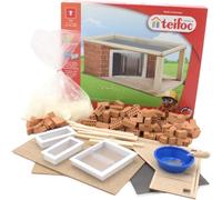 Teifoc 5220 Kit De Construction En Pierre ¿ Abri De Jardin, 135 Composants, Kit De Construction Créatif En Matériaux Naturels, Kit De Construction, Jouet De Construction Pour Enfants À Partir De 6 An