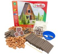 Teifoc 5230 Kit De Construction En Pierre ¿ Cabane De Finn, 160 Pièces, Kit De Construction Créatif En Matériaux Naturels, Kit De Construction Diy, Jouet De Construction Pour Enfants À Partir De 8 An