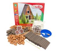 teifoc 5230 Kit de construction en pierre - Cabane de Finn, 160 pièces, kit de construction créatif en matériaux naturels, kit de construction DIY, jouet de construction pour enfants à partir de 8 ans