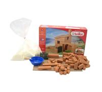 Teifoc Construction Briques - T4010 - Maison | Mini briques, kit avec mortier et briques, construire une maison pour enfants, jouet Montessori, jeu créatif pour enfants