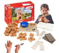 Teifoc Construction Briques - T4040 - Moulin à vent a partir de 6 ans | Kit créatif avec mini-briques et mortier, set de construction avec 100 pièces pour filles et garçons