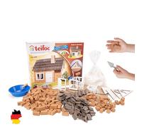 Teifoc boîte de construction maison à colombages 35 x 29 cm carton brun 5 pièces Bruin