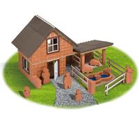 teifoc - 4920 - Kit de construction en pierre - Ferme - 230 pièces - Kit de construction créatif en matériaux naturels - Jouet de construction avec écurie et animaux pour enfants à partir de 8 ans