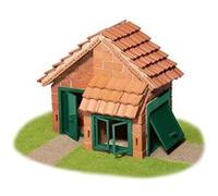 Teifoc maison en kit avec toit en tuiles de pierre marron 200 pièces Vert G
