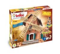 Teifoc kit de construction moulin à vent pierre solaire marron 380 pièces Marron G