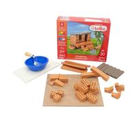 Teifoc - 1023 - Kit de construction en pierre - Poulailler avec poules et coq en argile - Kit de bricolage pour enfants à partir de 6 ans