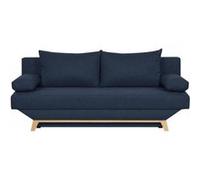TEIJO Banquette con ible 3 places avec coffre de rangement Tissu L187 P91 H82 cm B Bleu G
