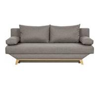 TEIJO Banquette con ible 3 places avec coffre de rangement Tissu Taupe L187 P 91 H 8 Gris