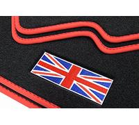 teileplus24 B514 Tapis de Sol Exclusif avec Logo Union Jack pour Mini III 3-Portes F56 2014- Coutures décoratives