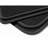teileplus24 B54 Tapis de Sol en Velours pour BMW Série 3 E46 Protection du Marche Pied, Couture:Noir
