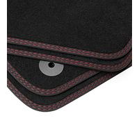 teileplus24 BDV795 Tapis de Sol en Velours Double Couture décorative pour Renault Arkana année 2021-, Couture:2X Rouge