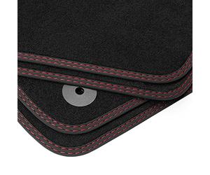 teileplus24 BDV795 Tapis de Sol en Velours Double Couture décorative pour Renault Arkana année 2021-, Couture:2X Rouge