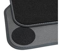 teileplus24 BGF503 Tapis de Sol Toutes Saisons pour BMW X5 E70/ X6 E71 2006-2014 Étanche, Couture:Argent