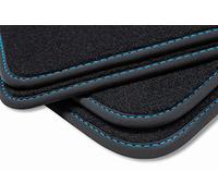 teileplus24 BV543 Tapis de Sol en Velours pour Ford Kuga 2 2016-2019 Protection du Marche Pied, Couture:Bleu