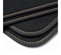 teileplus24 BV592 Tapis de Sol en Velours pour Cupra Formentor 2020- Protection du Marche Pied, Couture:Orange