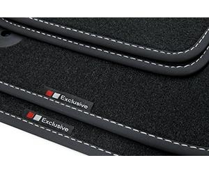 teileplus24 EF102-FBA Tapis de Sol Exclusive-Line Design pour Audi A3 8P/ 8PA 2003-2012 Coutures décoratives