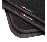 teileplus24 EF212 Tapis de Sol Exclusive-Line Design pour VW Beetle 2011-2016 Coutures décoratives, Couture:Rouge