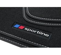 teileplus24 F668 Tapis de Sol en Caoutchouc Sportline Design pour BMW X3 E83 2003-2010