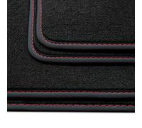 teileplus24 HQ-206 Tapis de Sol pour BMW X5 F15/ X6 F16 2014- Velours, Couture:Rouge