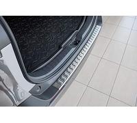 teileplus24 L661 Protection de seuil de Coffre V2A INOX pour Toyota RAV4, XA5 2019- avec Bord, Couleur:Argent brossé
