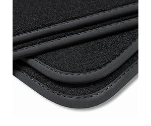 teileplus24 V318 Tapis de Sol en Velours pour Audi A3 8P 8PA 2003-2012 Protection du Marche Pied, Couture:Noir