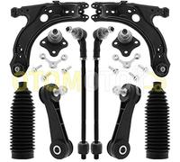 TEILEX Germany Bras de suspension avant pour AUDI A3 8L VW GOLF IV 4 BORA triangle, rotule, biellette 12 pièces Noir Acier allié Front Suspension Control Arm