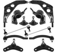 TEILEX Germany Bras de suspension avant pour MINI COOPER R50 R52 R53, 12 pièces, Acier au chrome-molybdène, Ajustement spécifique au véhicule, Front