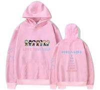 Teiniuby Bangtan Boys Sweat à capuche Love Yourself K-pop Jungkook Suga V RM léger à manches longues, rose, Large