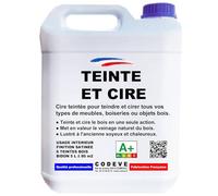 Teinte Et Cire - Codeve Bois/Chêne Moyen - 5 L - Intérieur - Pour Teindre Et Cirer Tous Vos Types De Meubles, Boiseries Ou Objets En Bois.
