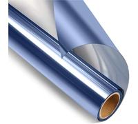 Teintes de fenêtres Film Miroir unidirectionnel Multi-Tailles for fenêtre, Protection Solaire, contrôle de la Chaleur, réfléchissant, Autocollant for vitres pour la Maison(Blue-Silver,50x100 cm)