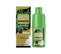 Teinture Capillaire À Bulles Base De Plantes - Formule Naturelle Douce, Application Facile For Une Couleur Vibrante, Couverture Grise, Aucun Dommage, Cheveux Sans Frisottis(Dark brown)