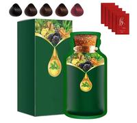 Teinture capillaire douce à base de plantes à usage rapide avec masque capillaire, extrait de plante, shampooing colorant capillaire noir, à action rapide (Dark brown)