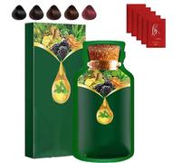 Teinture capillaire douce à base de plantes à usage rapide, extrait de plante pure pour cheveux gris, teinture à bulles avec masque capillaire, adoucit et ajoute de la brillance (dark brown)