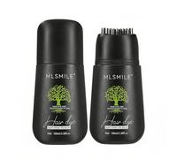 Teinture capillaire et après-shampooing à base d'extraits végétaux, noir naturel,applicateur facile à peigner,aucun mélange nécessaire,coloration rapide,formule douce pour couvrir les cheveux gris,#1