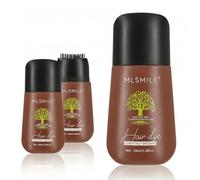 Teinture capillaire et après-shampooing à base d'extraits végétaux, noir naturel,applicateur facile à peigner,aucun mélange nécessaire,coloration rapide,formule douce pour couvrir les cheveux gris,#3