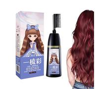 Teinture Capillaire Naturelle | Brosse-Peigne Shampooing Colorant 400ml,Coloration Mousse | Pour Couvrance, Teinture, Coiffage, Cuir Chevelu, Barbe, Femmes, Hommes, Salon À Domicile