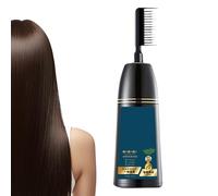 Teinture Capillaire,Teinture Colorante 2-en-1 Nourrissante Avec Peigne Pour Cheveux Blancs - Crème Colorante Couvrance Longue Durée pour Collègues Amis Famille Jeunes Filles Grands-Parents