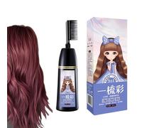 Teinture Capillaire Végétale Naturelle - 400 ml Shampooing Colorant Peigne Longue Durée,Couleur Végétale Cheveux | Pour Couvrir Amincissement Coiffage Femmes Hommes Calvitie Cuir Chevelu Barbe Travail