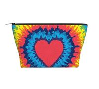 Teinture Cravate Arc-en-Ciel Coeur Amour, Trousse de Toilette Trousse de Maquillage Sac à cosmétiques Trousse de Toilette de Voyage Portable