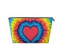 Teinture Cravate Arc-en-Ciel Coeur Amour, Trousse de Toilette Trousse de Maquillage Sac à cosmétiques Trousse de Toilette de Voyage Portable