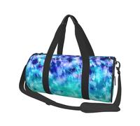 Teinture Cravate Bleu Sarcelle Aquarelle, Sac de Voyage de Grande capacité, Sac à Main Rond, Sac de Voyage de Sport, fourre-Tout, Sac de Fitness