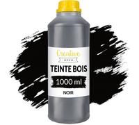 Creative Deco Teinte Bois Noir 1L | Teinture Bois à Séchage Rapide | Haute Efficacité | Protection de Surface | Vernis Bois Exterieur et Interieur | Non Toxique et à Base d'eau