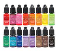 Teinture de bougie - 16 couleurs, Teinture de bougie pour cire de soja, Teinture de couleur de bougie pour la fabrication de bougies, Teinture liquide à base d'huile pour cire à fondre, Teinture de