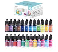 Teinture de cire de soja concentrée liquide pour fabrication de bougies, 10 ml, pigments vibrants pour fabrication de bougies, lot de 18 ou 24 couleurs, coloriage polyvalent pour brillant à lèvres