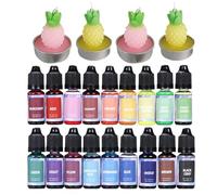 Teinture de cire de soja concentrée liquide pour fabrication de bougies, 10 ml, pigments vibrants pour fabrication de bougies, lot de 18 ou 24 couleurs, coloriage polyvalent pour brillant à lèvres